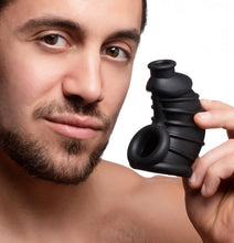 Load image into Gallery viewer, Master Series Dark Chamber Silicone Chastity Cage
