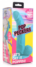 Load image into Gallery viewer, Pop 7.5in Dildo W/ Balls Blue
