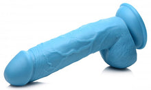 Load image into Gallery viewer, Pop 8.25in Dildo W/ Balls Blue
