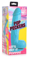 Load image into Gallery viewer, Pop 8.25in Dildo W/ Balls Blue
