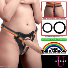 Load image into Gallery viewer, Strap U Take The Rainbow Universal Harness
