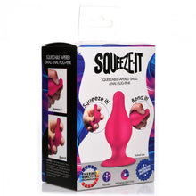 Load image into Gallery viewer, Squeeze-it Tapered Anal Plug Pink Small
