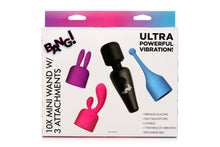 Load image into Gallery viewer, Bang! 10x Mini Wand W/ 3 Attachments
