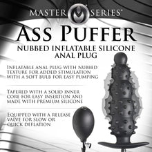 Load image into Gallery viewer, Master Series Ass Puffer Nubbed Inflatable Anal Plug
