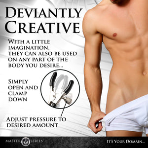 Master Series Daggers Double Chain Nipple Clamps
