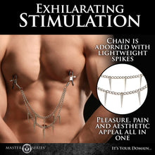Load image into Gallery viewer, Master Series Daggers Double Chain Nipple Clamps
