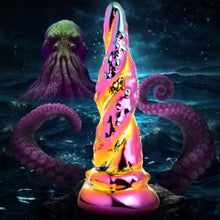Load image into Gallery viewer, Creature Cocks Enchantress Rainbow Glass Dildo
