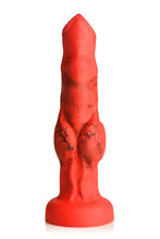 Load image into Gallery viewer, Creature Cocks Fire Hound Silicone Dildo Medium
