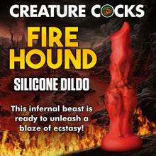 Load image into Gallery viewer, Creature Cocks Fire Hound Silicone Dildo Medium
